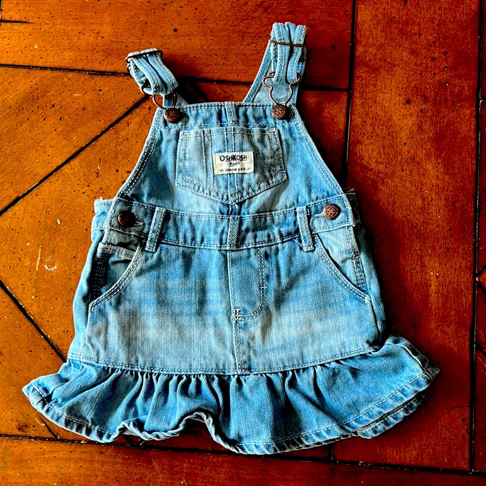 Baby girl Oshkosh overall skirt 12 months